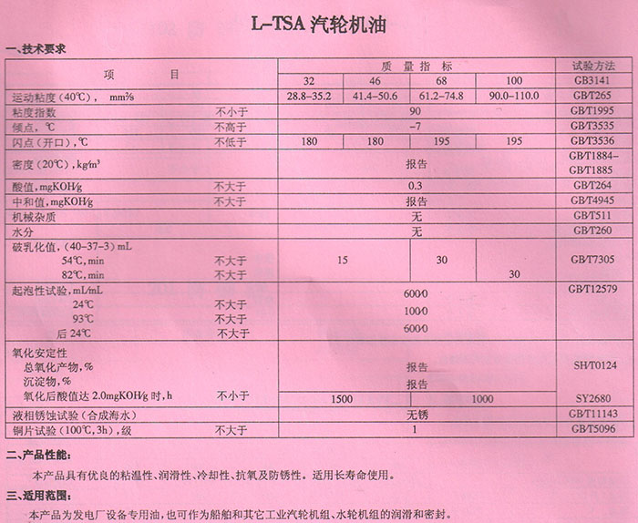 抗氧防銹汽輪機(jī)油